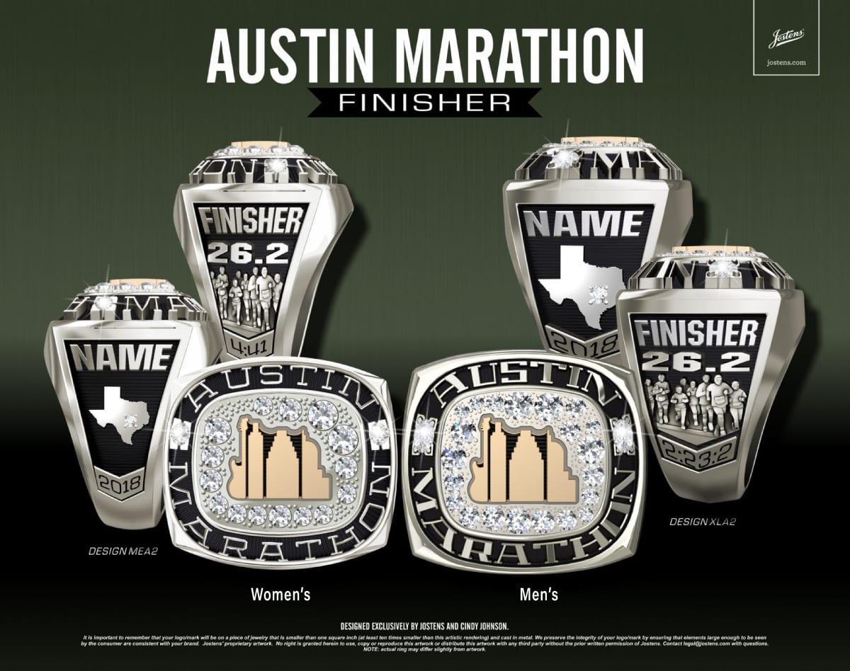 Custom Austin Marathon Finisher Rings Available for First Time