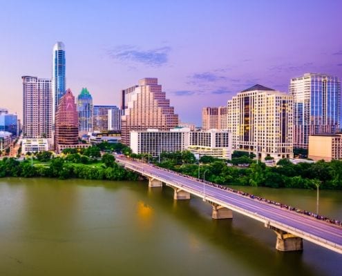 Image overlooking the Congress Avenue Bridge. This is a great place to watch the Mexican free-tail bats take off. It's part of the Austin experience!