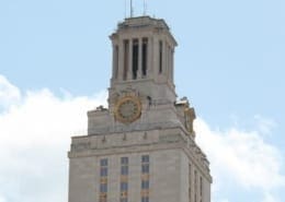 Image of the UT Tower on the campus of The University of Texas. Check out our list of places to visit along miles 13-18 of the Austin Marathon course the next time you explore Austin.