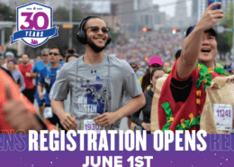 Image of runner during the 2020 Austin Marathon. Registration for the 30th annual Ascension Seton Austin Marathon opens on June 1, 2020.
