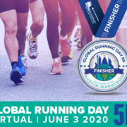 Global Running Day Feature 495×400 Image displaying the Austin Marathon's free Global Running Day Virtual 5K digital finisher medal.