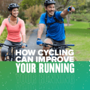 812176_Austin Marathon 2020 Cycling Can Improve Your Running_495x400_feature Two cyclists riding their bikes side-by-side. Text in the design reads How Cycling Can Improve Your Running Performance." Read more at https://youraustinmarathon.com/cycling-can-improve-your-running-performance