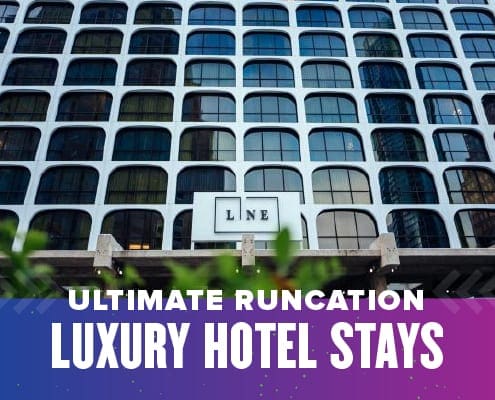 Front of The LINE Austin. Experience the ultimate runcation when you stay at one of six Austin luxury hotels. Learn more at https://youraustinmarathon.com/austin-luxury-hotels/