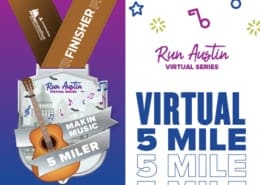 Design of the Makin' Music 5-Miler digital medal. Read more and learn about registering at https://youraustinmarathon.com/makin-music-5-miler/