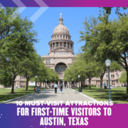 Texas State Capitol with tree-lined walkway