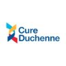 Logo for Cure Duchenne, featuring an abstract, interwoven ribbon design in red, yellow, and blue on the left, with the text "Cure Duchenne" in blue on the right. The background is white. Proudly supporting Austin Gives Miles and other dedicated charities to make a difference. Austin Marathon Half Marathon & 5K