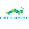 Logo of Camp Kesem. A friendly cartoon caterpillar made of green and blue circles is above the words "camp kesem" written in lowercase blue letters. The smiling caterpillar, with two blue antennae, represents the spirit of Austin Gives Miles and similar charities. Austin Marathon Half Marathon & 5K