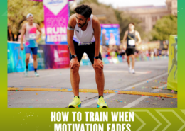 Tired runner bent over at race finish