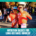 Two runners in red shirts giving thumbs-up