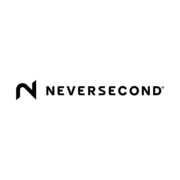 Black text “NEVERSECOND” in all caps with a stylized “N” logo to the left, all on a white background, perfect for those inspired by events like the Austin Marathon or anyone ready to run Austin in style. Austin Marathon Half Marathon & 5K